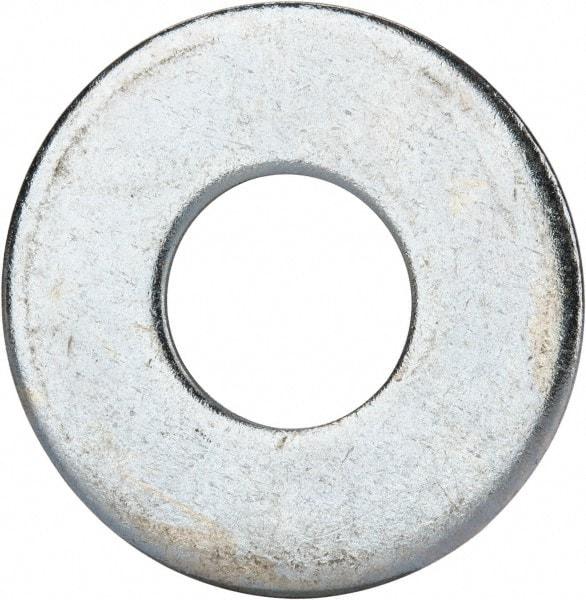 Value Collection - 1" Screw, Grade 2 Steel USS Flat Washer - 1.055" ID x 2.53" OD, 0.192" Thick, Zinc-Plated Finish - USA Tool & Supply