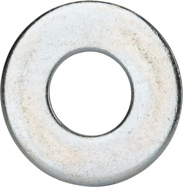 Value Collection - 1-1/8" Screw, Grade 2 Steel USS Flat Washer - 1.243" ID x 2.78" OD, 0.192" Thick, Zinc-Plated Finish - USA Tool & Supply