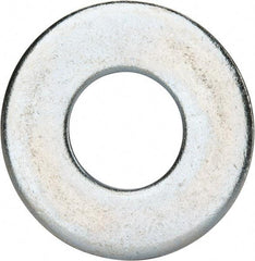 Value Collection - 1-1/8" Screw, Grade 2 Steel USS Flat Washer - 1.243" ID x 2.78" OD, 0.192" Thick, Zinc-Plated Finish - USA Tool & Supply
