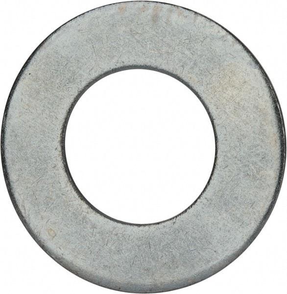 Value Collection - 2-1/2" Screw, Grade 2 Steel USS Flat Washer - 2.615" ID x 5.045" OD, 0.28" Thick, Zinc-Plated Finish - USA Tool & Supply