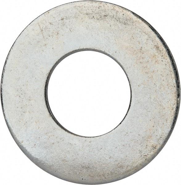 Value Collection - 1-3/8" Screw, Grade 2 Steel USS Flat Washer - 1.49" ID x 3.295" OD, 0.213" Thick, Zinc-Plated Finish - USA Tool & Supply