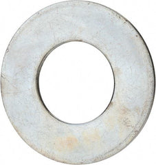 Value Collection - 2-1/4" Screw, Grade 2 Steel USS Flat Washer - 2.365" ID x 4.795" OD, 0.248" Thick, Zinc-Plated Finish - USA Tool & Supply