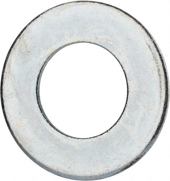 Value Collection - 2-1/2" Screw, Grade 2 Steel USS Flat Washer - 2.615" ID x 5.045" OD, 0.28" Thick, Zinc-Plated Finish - USA Tool & Supply