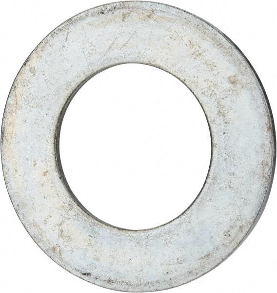 Value Collection - 3" Screw, Grade 2 Steel USS Flat Washer - 3.115" ID x 5.565" OD, 0.327" Thick, Zinc-Plated Finish - USA Tool & Supply