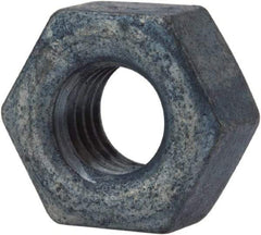 Value Collection - 3/8-16 UNC Steel Right Hand Heavy Hex Nut - 11/16" Across Flats, 23/64" High, Galvanized Finish - USA Tool & Supply
