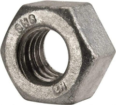 Value Collection - 7/16-14 UNC Steel Right Hand Heavy Hex Nut - 3/4" Across Flats, 27/64" High, Galvanized Finish - USA Tool & Supply