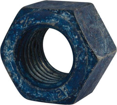 Value Collection - 1-1/8 - 7 UNC Steel Right Hand Heavy Hex Nut - 1-13/16" Across Flats, 1-7/64" High, Galvanized Finish - USA Tool & Supply