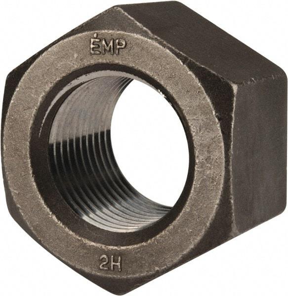 Value Collection - 3-4 UNC Steel Right Hand Heavy Hex Nut - 4-5/8" Across Flats, 2-61/64" High, Uncoated, 2B Class of Fit - USA Tool & Supply