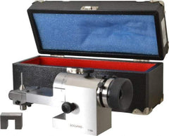 Accupro - 7.8" Max Wheel Diam Optical Radius & Angle Wheel Dresser - 2-1/2" Center Height, 0.0003" Feed Graduations of Handle Scale, 0.89" Tangential Travel, 1" Concave Radius, 1/2" Convex Radius - USA Tool & Supply