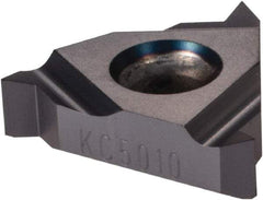 Kennametal - 16NR Internal Right Hand 48-16 Partial Profile 60° Laydown Threading Insert - Grade KC5010, TiAlN Coated Carbide, 9.53mm Inscribed Circle - USA Tool & Supply