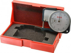 SPI - 0 to 1/2 Inch Measurement, 0.0005 Inch Graduation, 1/2 Inch Throat Depth, Dial Thickness Gage - 1-7/8 Inch Dial Diameter - USA Tool & Supply