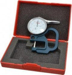 SPI - 0 to 1/2 Inch Measurement, 0.001 Inch Graduation, 1-1/8 Inch Throat Depth, Dial Thickness Gage - 2-1/4 Inch Dial Diameter - USA Tool & Supply