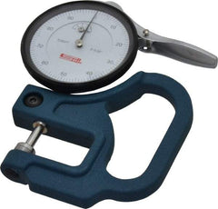 SPI - 0 to 0.05 Inch Measurement, 0.0001 Inch Graduation, 1-1/8 Inch Throat Depth, Dial Thickness Gage - 2-1/4 Inch Dial Diameter - USA Tool & Supply