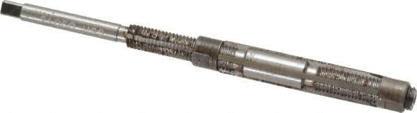Made in USA - Size 7/A, Straight Shank Hand Adjustable Reamer - 3-1/2" OAL, Right Hand Cut, 4 Blades, High Speed Steel, Bright Finish - USA Tool & Supply