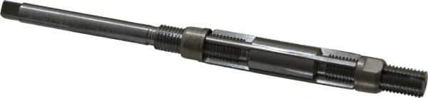 Made in USA - Size 4/A, Straight Shank Hand Adjustable Reamer - 4-3/8" OAL, Right Hand Cut, 4 Blades, High Speed Steel, Bright Finish - USA Tool & Supply