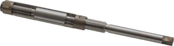 Made in USA - Size 3/A, Straight Shank Hand Adjustable Reamer - 5" OAL, Right Hand Cut, 6 Blades, High Speed Steel, Bright Finish - USA Tool & Supply