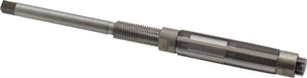 Made in USA - Size A, Straight Shank Hand Adjustable Reamer - 5-1/2" OAL, Right Hand Cut, High Speed Steel, Bright Finish - USA Tool & Supply