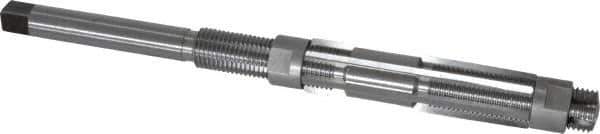 Made in USA - Size C, Straight Shank Hand Adjustable Reamer - 6-1/2" OAL, Right Hand Cut, High Speed Steel, Bright Finish - USA Tool & Supply
