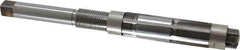 Made in USA - Size G, Straight Shank Hand Adjustable Reamer - 8" OAL, Right Hand Cut, High Speed Steel, Bright Finish - USA Tool & Supply