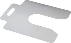 Made in USA - 20 Piece, 4 Inch Long x 4 Inch Wide x 0.001 Inch Thick, Slotted Shim Stock - Stainless Steel, 1-1/4 Inch Wide Slot - USA Tool & Supply