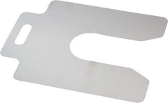 Made in USA - 20 Piece, 4 Inch Long x 4 Inch Wide x 0.002 Inch Thick, Slotted Shim Stock - Stainless Steel, 1-1/4 Inch Wide Slot - USA Tool & Supply