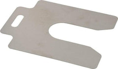 Made in USA - 20 Piece, 4 Inch Long x 4 Inch Wide x 0.02 Inch Thick, Slotted Shim Stock - Stainless Steel, 1-1/4 Inch Wide Slot - USA Tool & Supply