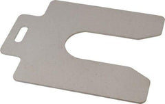 Made in USA - 10 Piece, 5 Inch Long x 5 Inch Wide x 0.075 Inch Thick, Slotted Shim Stock - Stainless Steel, 1-5/8 Inch Wide Slot - USA Tool & Supply