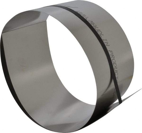 Made in USA - 1 Piece, 50 Inch Long x 6 Inch Wide x 0.025 Inch Thick, Roll Shim Stock - Stainless Steel - USA Tool & Supply