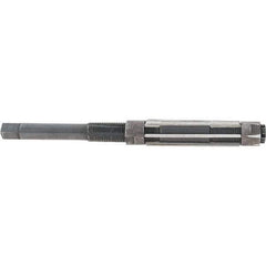 Value Collection - Size E, Straight Shank Hand Adjustable Reamer - 7" OAL, Right Hand Cut, High Speed Steel, Oxide Finish - USA Tool & Supply