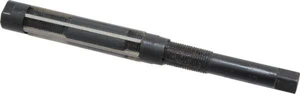 Value Collection - Size F, Straight Shank Hand Adjustable Reamer - 7-3/8" OAL, Right Hand Cut, High Speed Steel, Oxide Finish - USA Tool & Supply