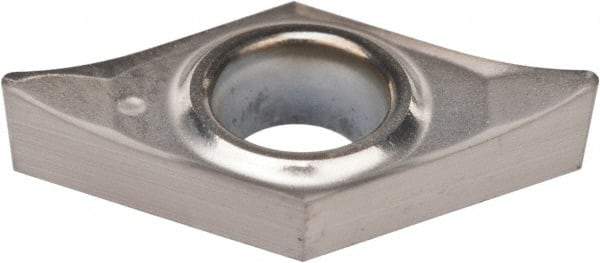 Kennametal - DCGT21.51 HP Grade KC5410 Carbide Turning Insert - TiB2 Finish, 55° Diamond, 1/4" Inscr Circle, 3/32" Thick, 1/64" Corner Radius - USA Tool & Supply