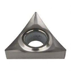 Kennametal - TCGT21.50.5 HP Grade KC5410 Carbide Turning Insert - TiB2 Finish, 60° Triangle, 1/4" Inscr Circle, 3/32" Thick, 0.008" Corner Radius - USA Tool & Supply