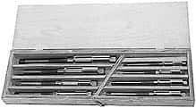 Made in USA - Letter A to K Diam, 15/32 to 1-17/32" Variable Diam, Straight Shank, Adjustable Hand Reamer Set - High Speed Steel, Bright Finish, 11 Pieces - USA Tool & Supply