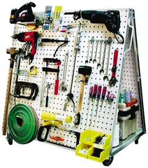 Triton - 48-1/2 Inches Wide x 46 Inches High x 26-5/8 Inches Deep A-Frame Double Sided Pegboard Tool Cart - 850 Lbs. Load Limit, 28 Square Ft. Surface Area - USA Tool & Supply
