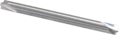 Value Collection - 1/64" Radius, 1/8" Mill Diam, 2 Flute Solid Carbide Corner Rounding End Mill - Double End, Uncoated, 1-1/2" OAL, 1/8" Shank Diam - USA Tool & Supply