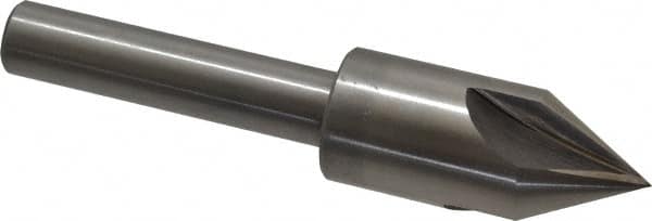 Interstate - 7/8" Head Diam, 1/2" Shank Diam, 4 Flute 60° High Speed Steel Countersink - USA Tool & Supply