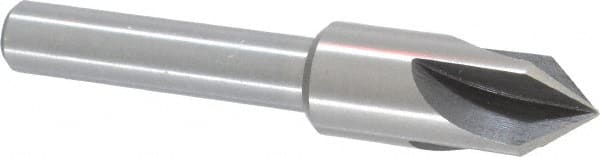 Interstate - 3/4" Head Diam, 1/2" Shank Diam, 4 Flute 82° High Speed Steel Countersink - USA Tool & Supply