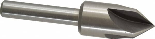 Interstate - 1" Head Diam, 1/2" Shank Diam, 4 Flute 82° High Speed Steel Countersink - USA Tool & Supply