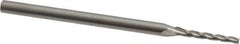 Accupro - 0.5° Taper Angle per Side, 1/16" Small End Diam, 1/2" LOC, Solid Carbide 3 Flute Tapered Square End Mill - 2-1/2" OAL, 1/8" Shank Diam, Spiral Flute - USA Tool & Supply