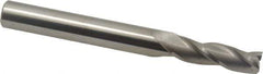 Accupro - 0.5° Taper Angle per Side, 3/8" Small End Diam, 1-1/4" LOC, Solid Carbide 3 Flute Tapered Square End Mill - 3-1/2" OAL, 1/2" Shank Diam, Spiral Flute - USA Tool & Supply