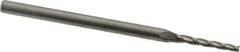 Accupro - 1° Taper Angle per Side, 1/16" Small End Diam, 1/2" LOC, Solid Carbide 3 Flute Tapered Square End Mill - 2-1/4" OAL, 1/8" Shank Diam - USA Tool & Supply