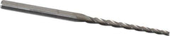 Accupro - 1° Taper Angle per Side, 1/16" Small End Diam, 1" LOC, Solid Carbide 3 Flute Tapered Square End Mill - 2-1/4" OAL, 1/8" Shank Diam - USA Tool & Supply