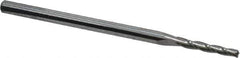 Accupro - 1° Taper Angle per Side, 5/64" Small End Diam, 1/2" LOC, Solid Carbide 3 Flute Tapered Square End Mill - 2-1/4" OAL, 1/8" Shank Diam - USA Tool & Supply