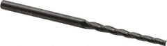 Accupro - 1° Taper Angle per Side, 5/64" Small End Diam, 1" LOC, Solid Carbide 3 Flute Tapered Square End Mill - 2-1/4" OAL, 1/8" Shank Diam - USA Tool & Supply