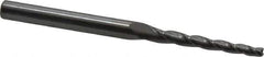 Accupro - 1.5° Taper Angle per Side, 3/32" Small End Diam, 1" LOC, Solid Carbide 3 Flute Tapered Square End Mill - 2-1/2" OAL, 3/16" Shank Diam - USA Tool & Supply
