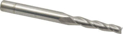 Accupro - 1.5° Taper Angle per Side, 1/8" Small End Diam, 3/4" LOC, Solid Carbide 3 Flute Tapered Square End Mill - 2" OAL, 3/16" Shank Diam - USA Tool & Supply