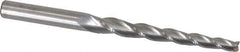 Accupro - 1.5° Taper Angle per Side, 3/16" Small End Diam, 2-1/4" LOC, Solid Carbide 3 Flute Tapered Square End Mill - 4" OAL, 5/16" Shank Diam - USA Tool & Supply