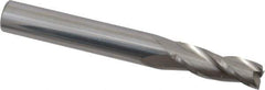 Accupro - 1.5° Taper Angle per Side, 1/4" Small End Diam, 3/4" LOC, Solid Carbide 3 Flute Tapered Square End Mill - 2-1/2" OAL, 5/16" Shank Diam - USA Tool & Supply