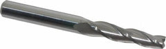 Accupro - 1.5° Taper Angle per Side, 1/4" Small End Diam, 1-1/4" LOC, Solid Carbide 3 Flute Tapered Square End Mill - 3" OAL, 5/16" Shank Diam - USA Tool & Supply