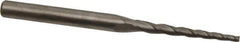 Accupro - 2° Taper Angle per Side, 1/16" Small End Diam, 1" LOC, Solid Carbide 3 Flute Tapered Square End Mill - 3" OAL, 3/16" Shank Diam, Spiral Flute - USA Tool & Supply